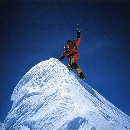 
Jean-Christophe Lafaille on Annapurna Summit on May 16, 2002 - Prisonnier de l'Annapurna book
